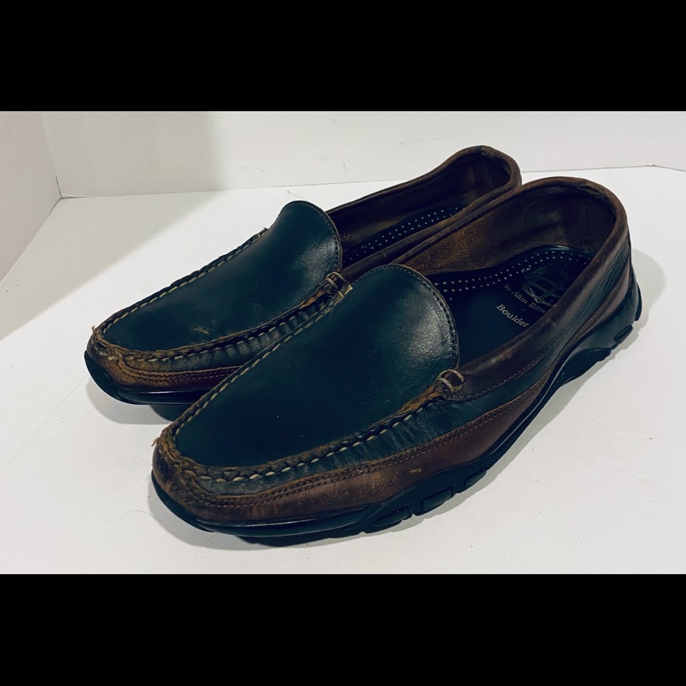 Mens Allen Edmonds Boulder Slip On Leather Venetian Driving Mocs Size 9.…